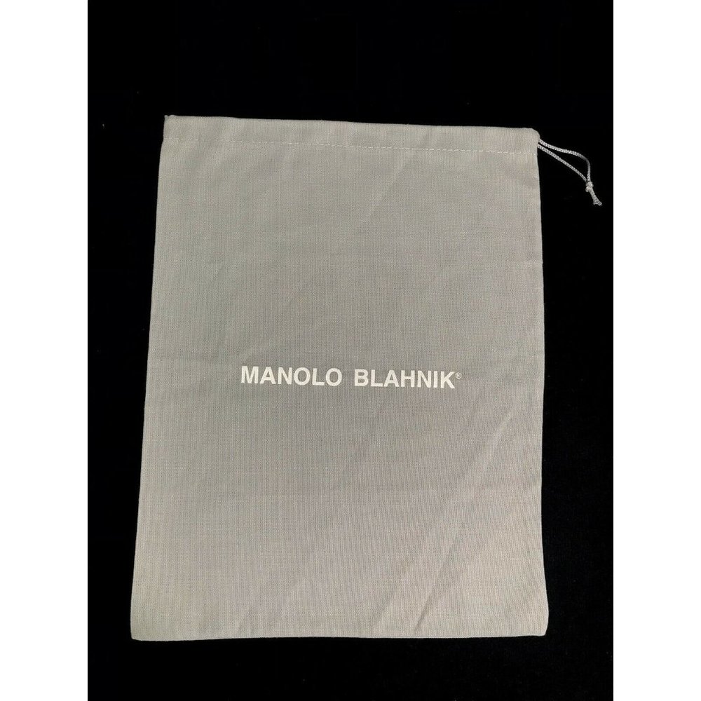 Manolo Blahnik Storage Drawstring Dust Bag Cotton Gray 13.9" X 10.6"